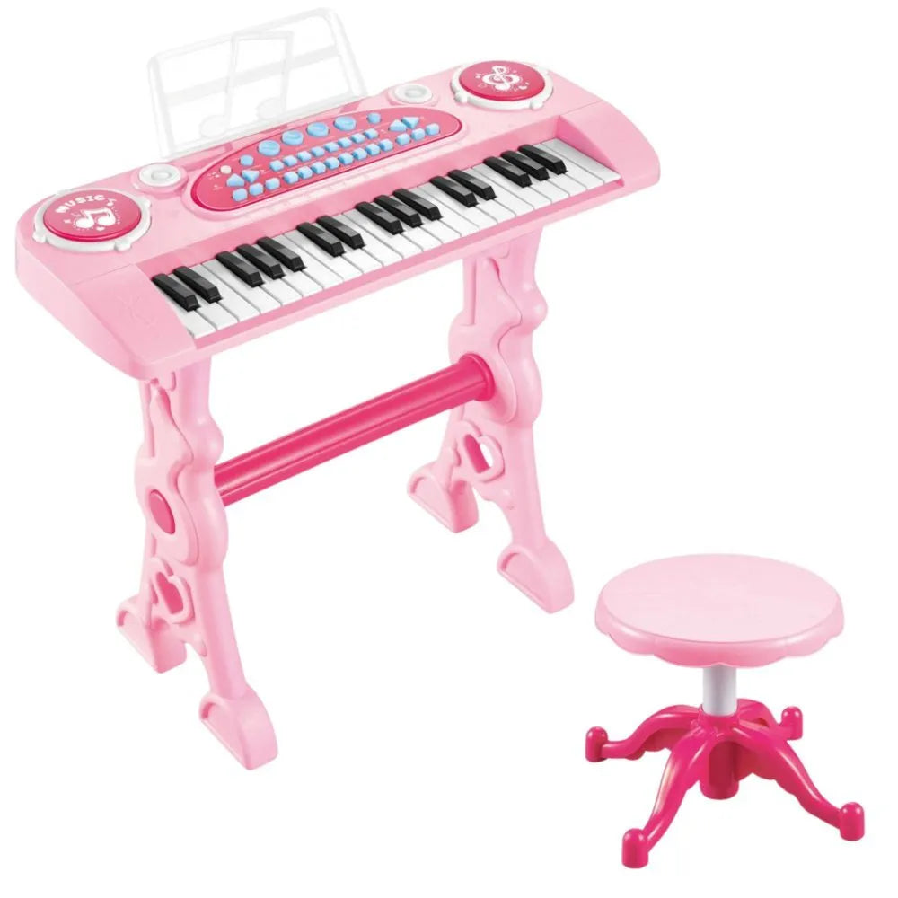 Elektroninis pianinas vaikams 37 klavišai rožinis