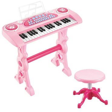 Elektroninis pianinas vaikams 37 klavišai rožinis