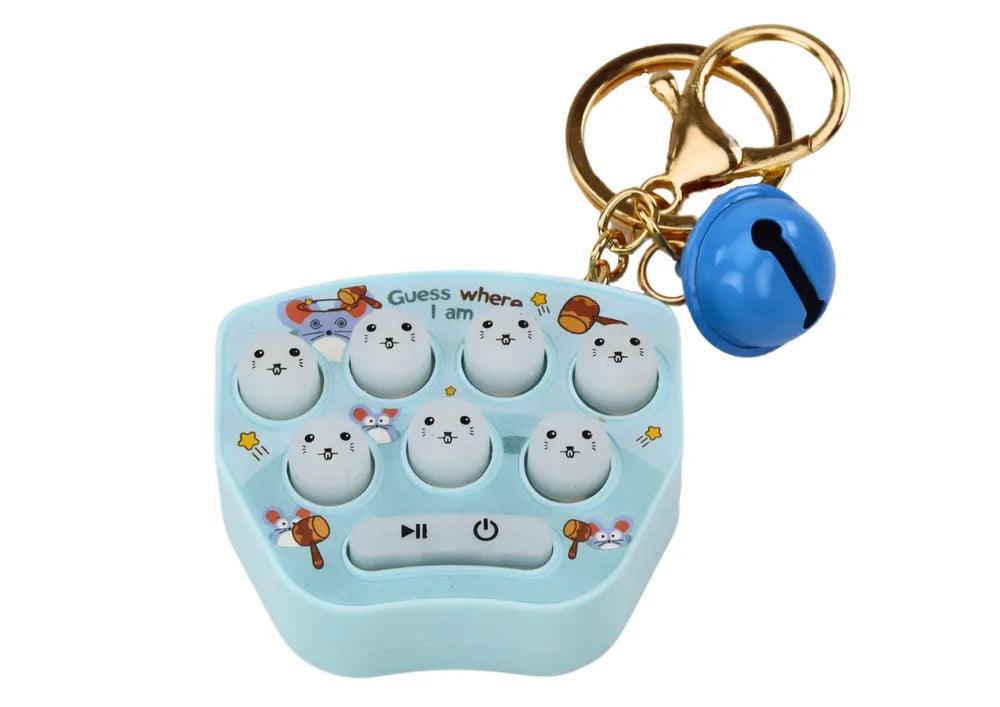Elektroninis Pop It žaidimas – kišeninis raktų pakabukas, mėlynas
