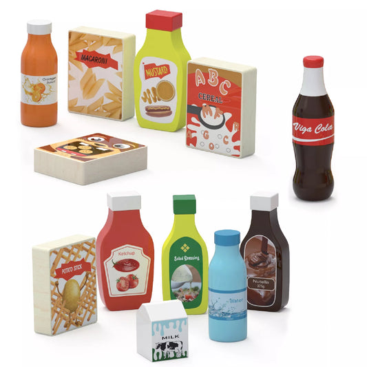 VIGA medinis užkandžių ir gėrimų rinkinys, 12 maisto produktų