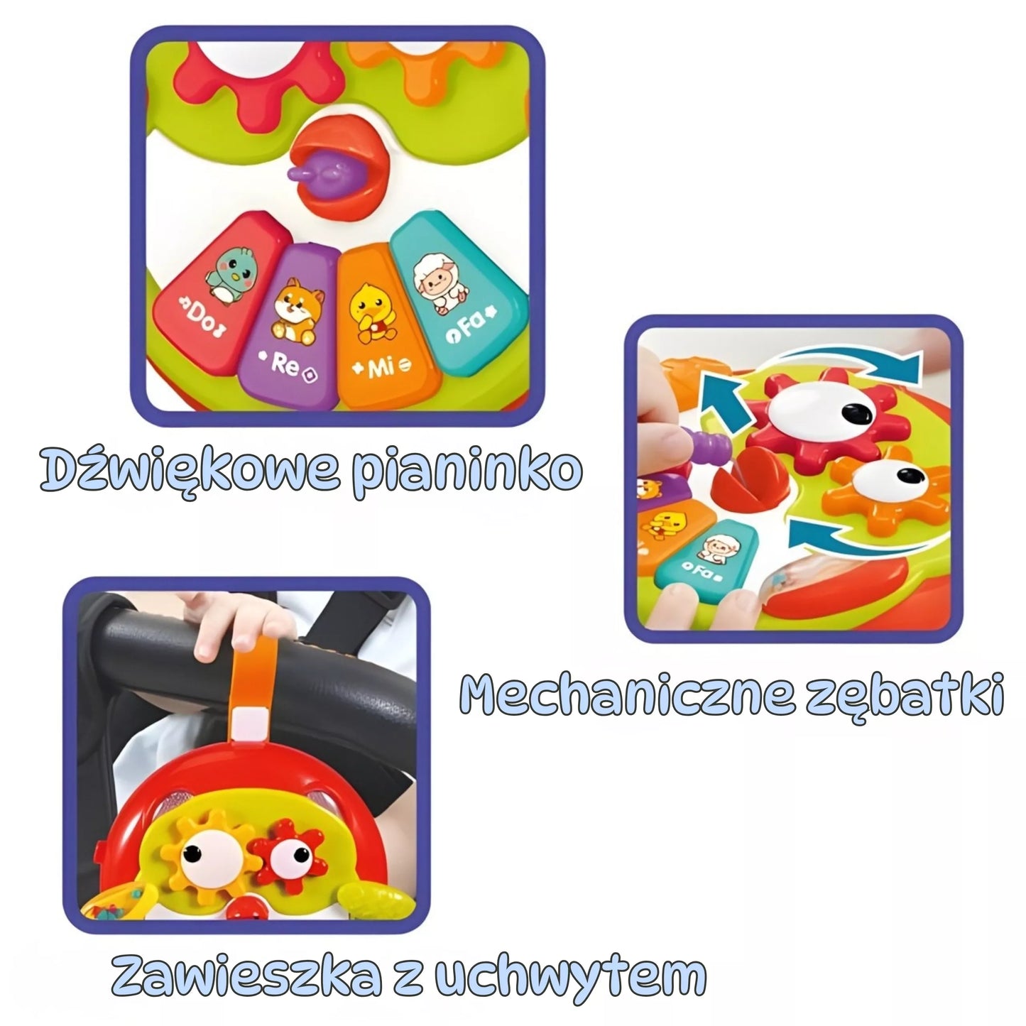 WOOPIE BABY interaktyvus pelėdos pianino žaislas su čežėjančia uodega