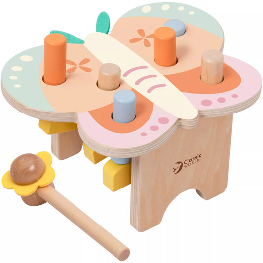 CLASSIC WORLD Montessori pastelinis drugelio plaktukas