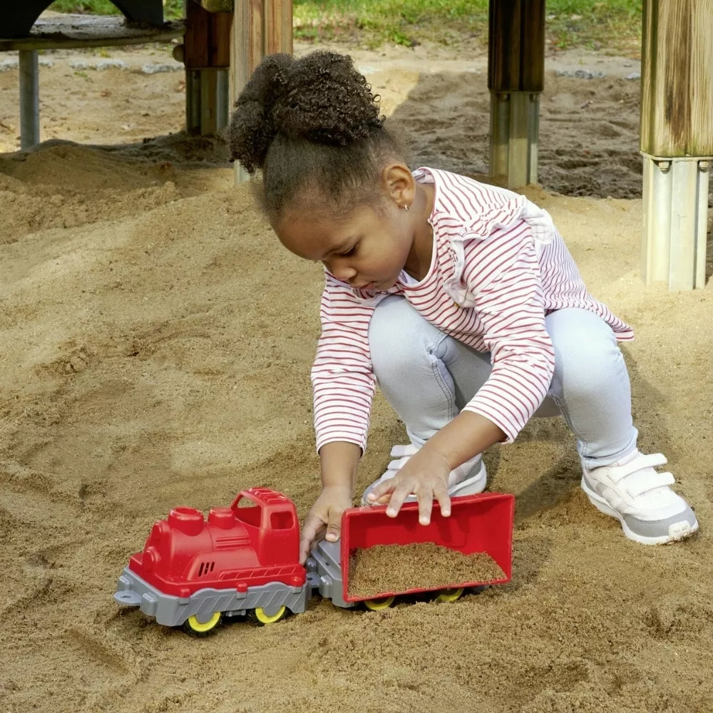 DIDELIS krovininio traukinio vagonas su savivarčio diržu