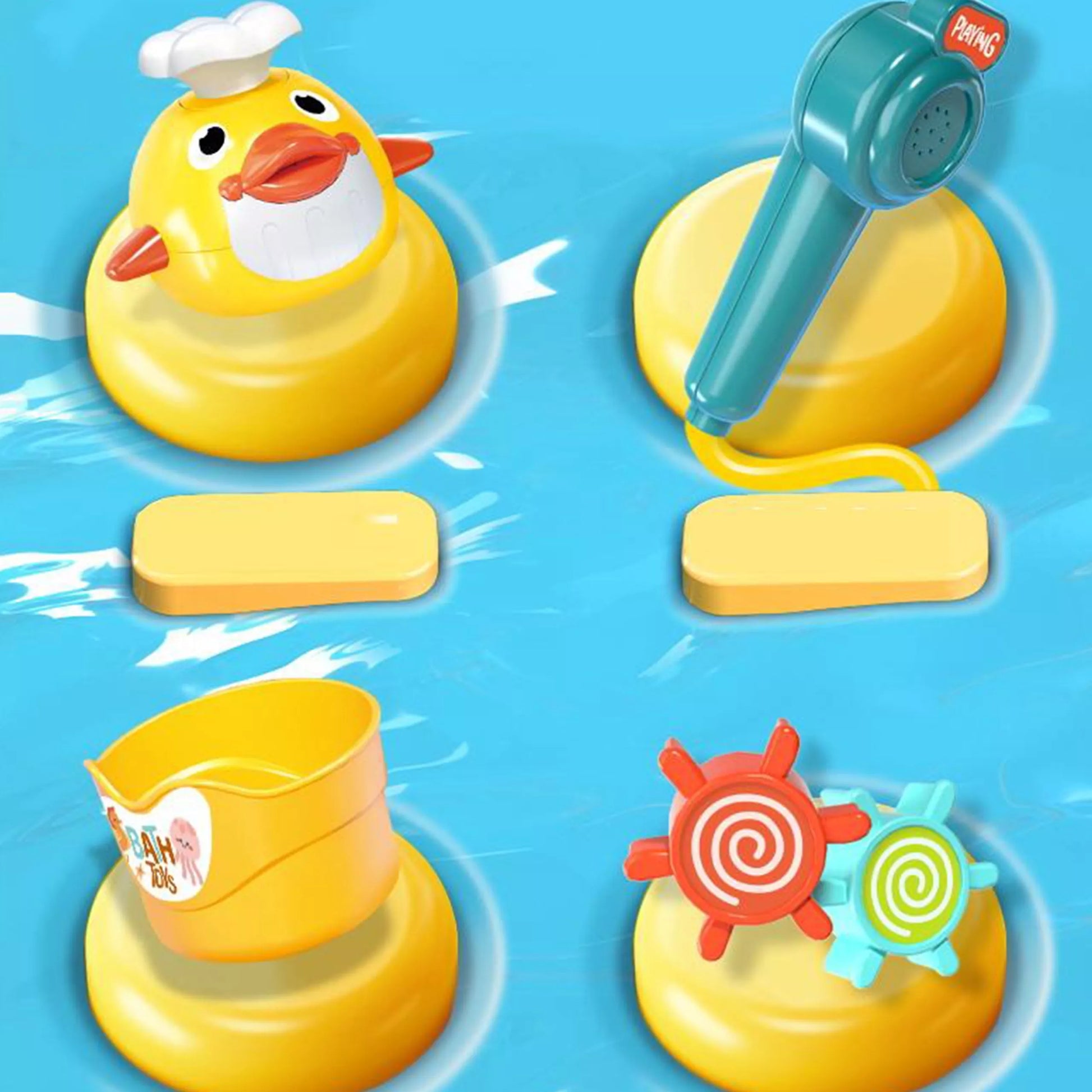 WOOPIE BABY vonios žaislas, maišytuvas, dušo fontanas, perpildymo antis