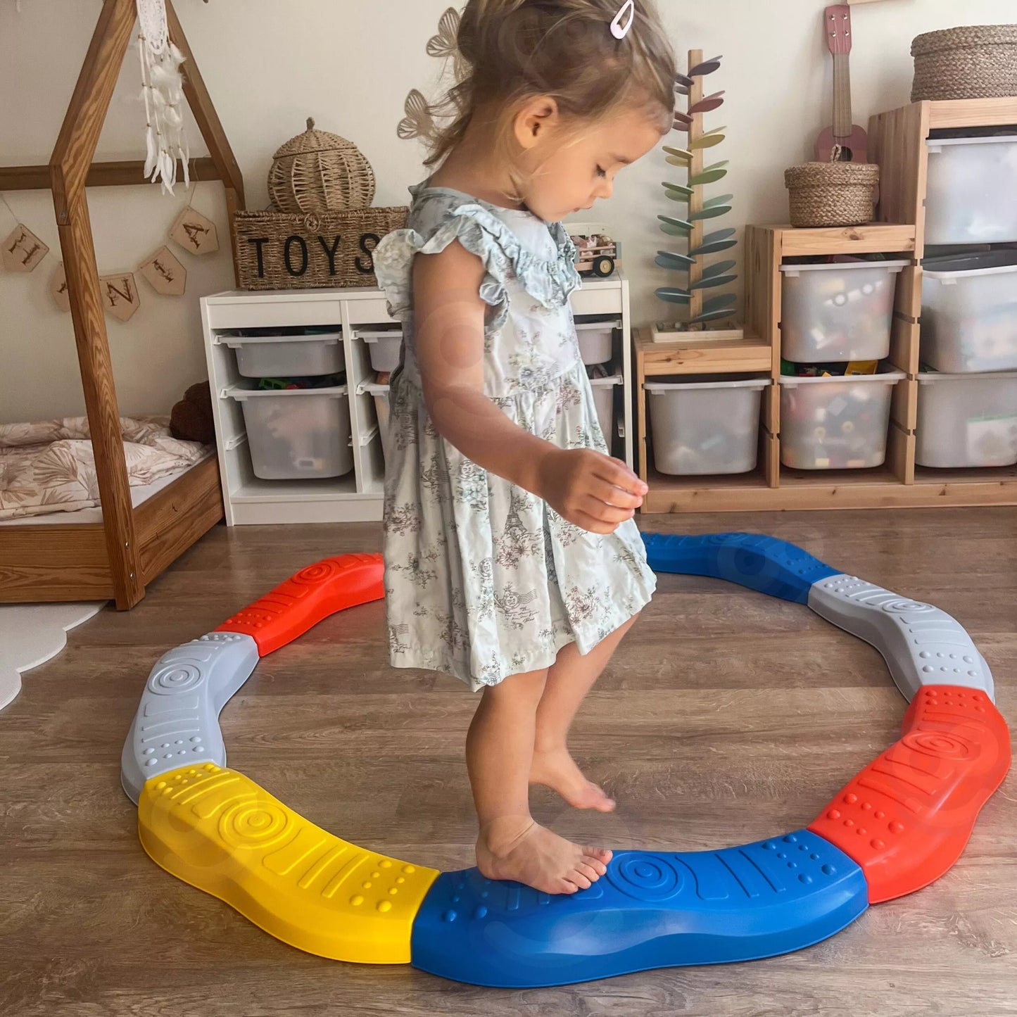 „WOOPIE“ modulinis pusiausvyros takelis – sensorinis takas „Circle“