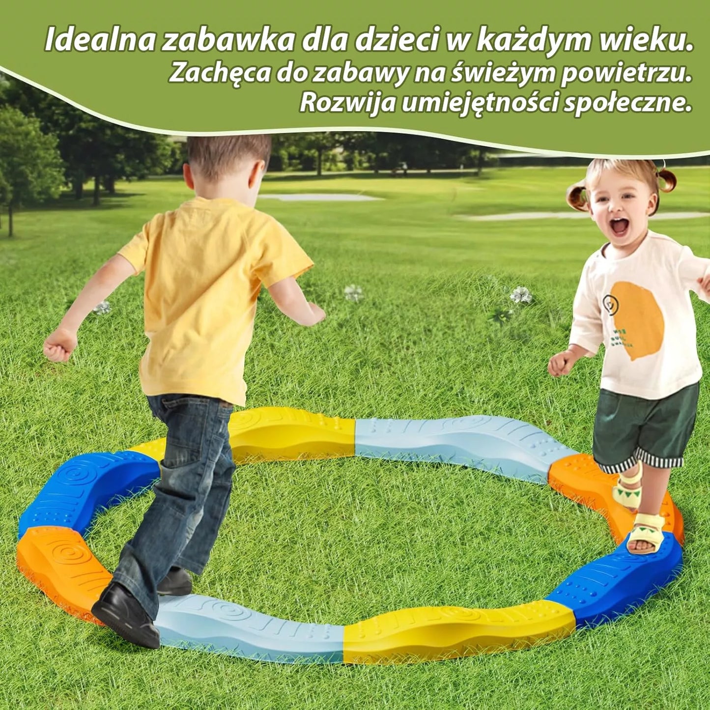 „WOOPIE“ modulinis pusiausvyros takelis – sensorinis takas „Circle“