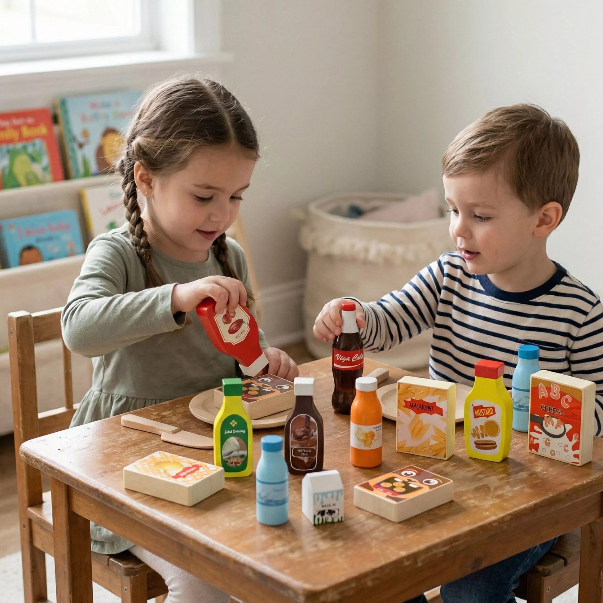 VIGA medinis užkandžių ir gėrimų rinkinys, 12 maisto produktų