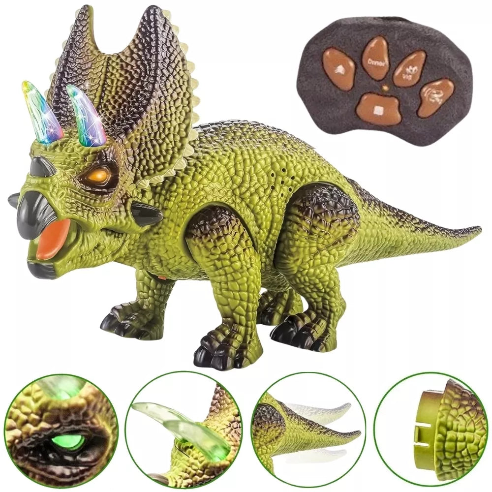 WOOPIE nuotolinio valdymo RC dinozaurų robotas Triceratops