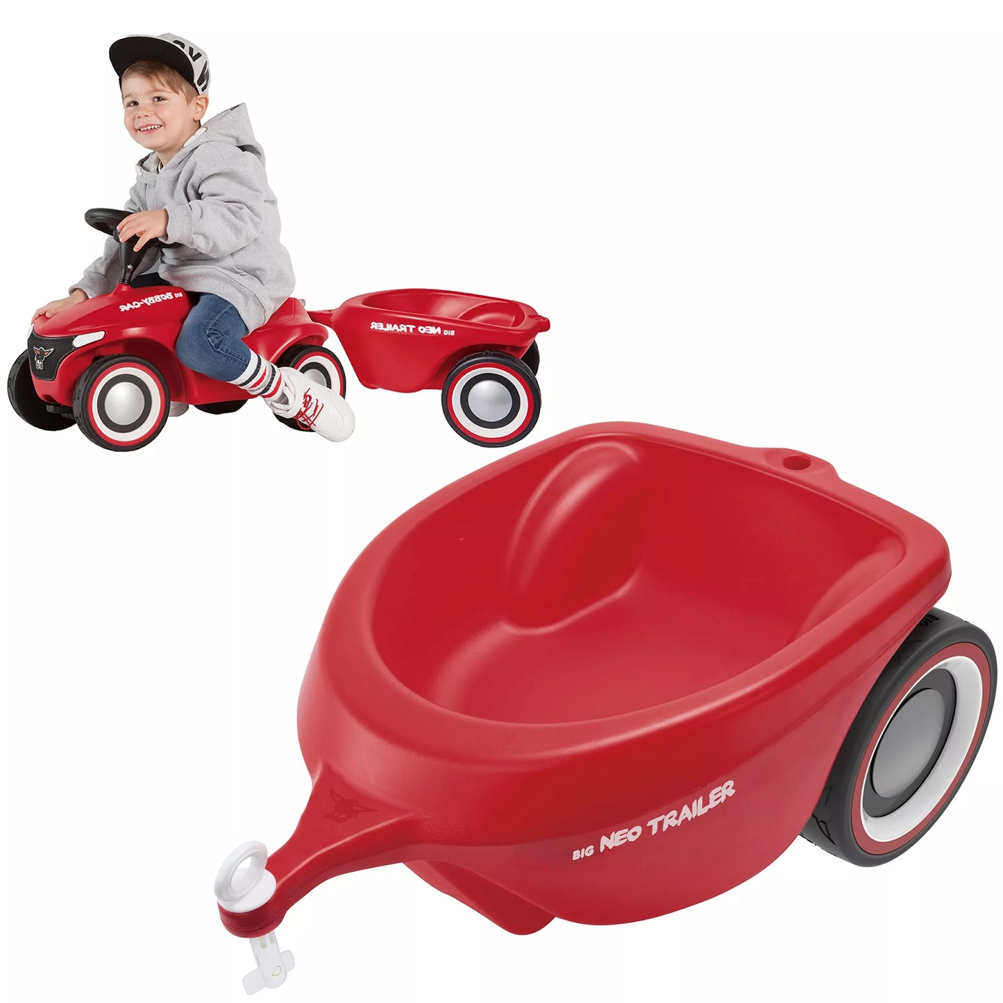 BIG Bobby Car Neo raudona važiuojamoji priekaba