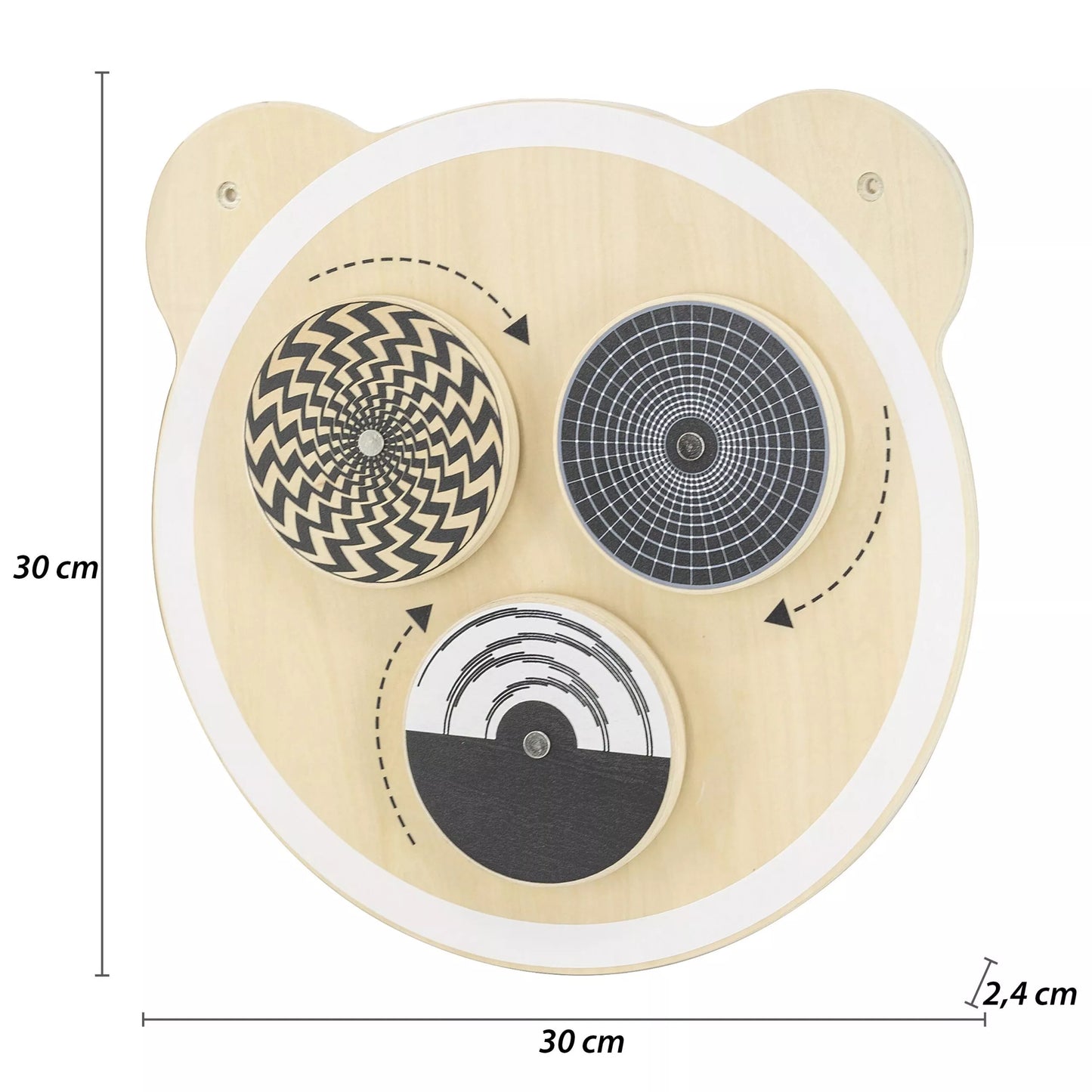 VIGA medinė lenta su besisukančiais taškeliais FSC sertifikatas
