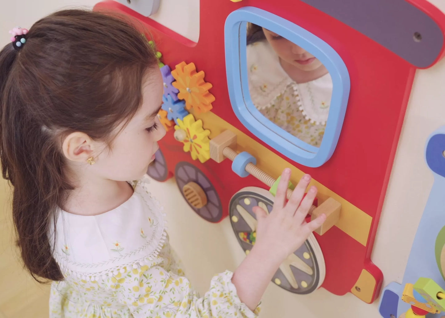 VIGA medinis sensorinės manipuliacijos lenta EDU traukinys