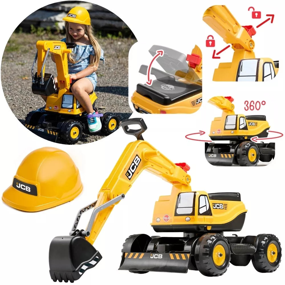 Falk JCB ekskavatorius–stumdukas su 360° strėle ir apsauginiu šalmu