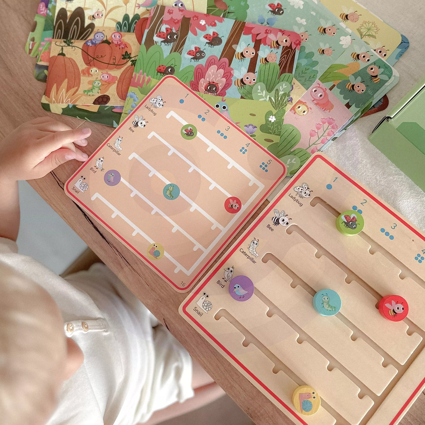 TOOKY TOY medinis žaidimas „Mokomės skaičiuoti gyvūnus“