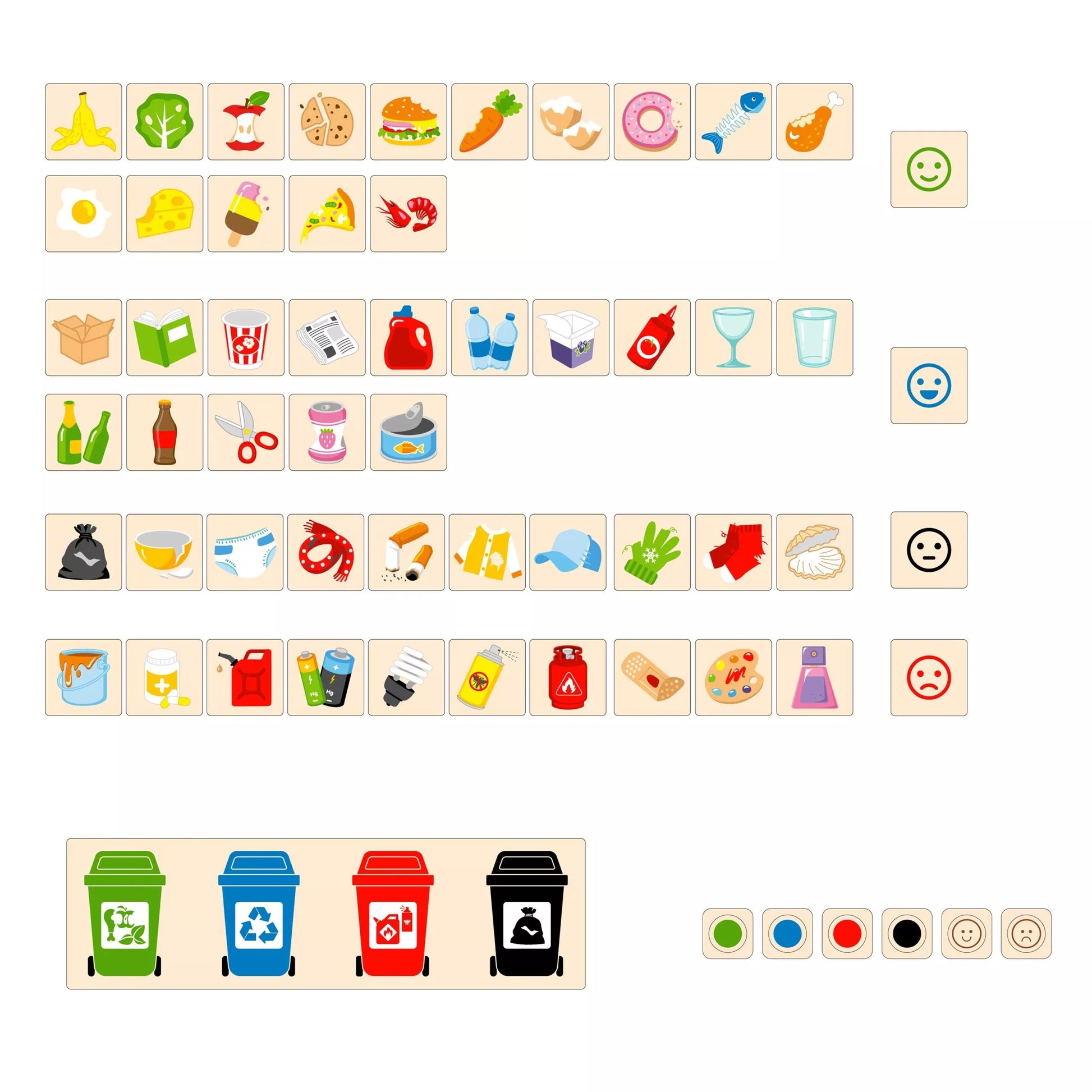 VIGA Dėlionė Medinis edukacinis žaidimas, skirtas mokytis rūšiuoti atliekas