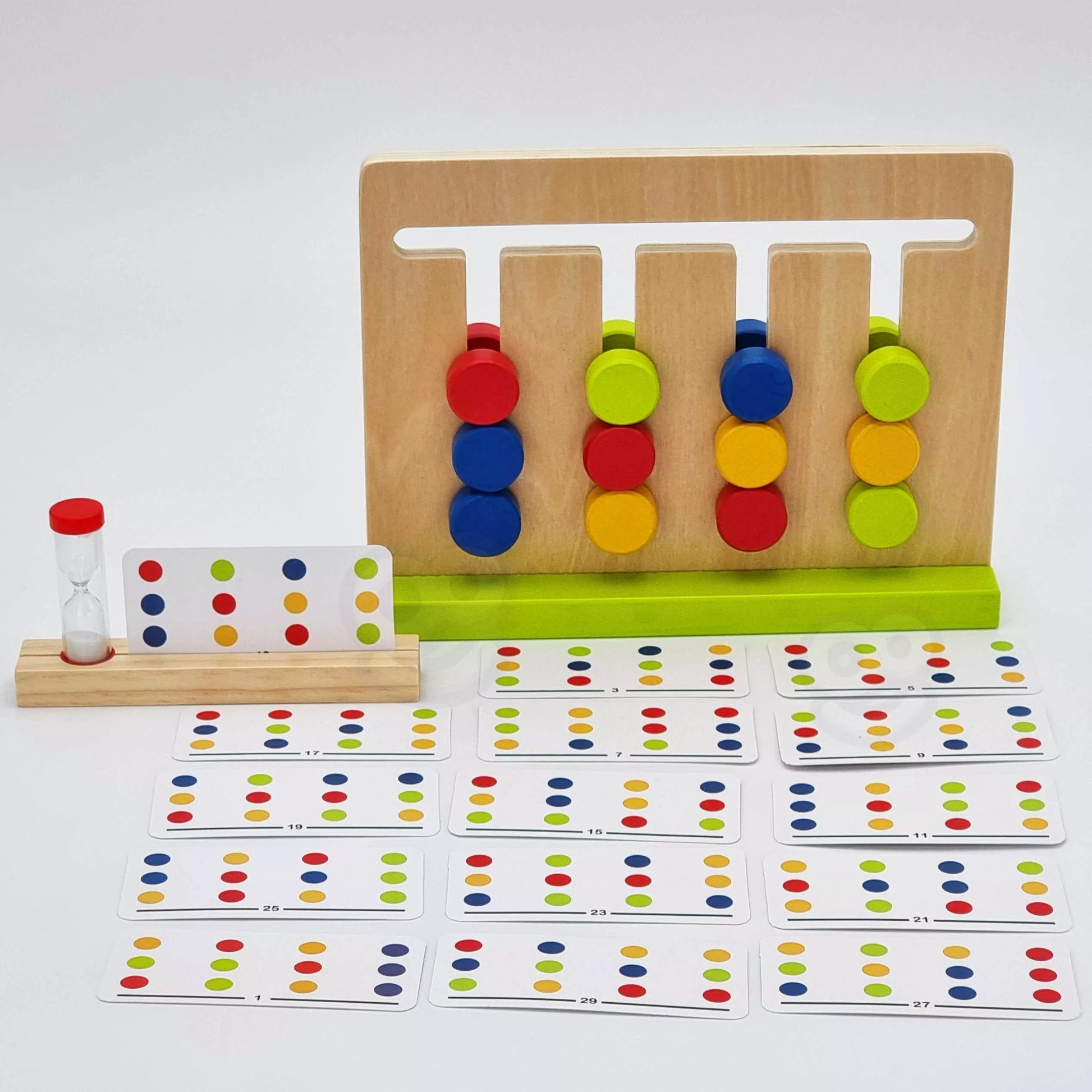 TOOKY TOY Montessori dėlionės laiko logikos žaidimo spalvos