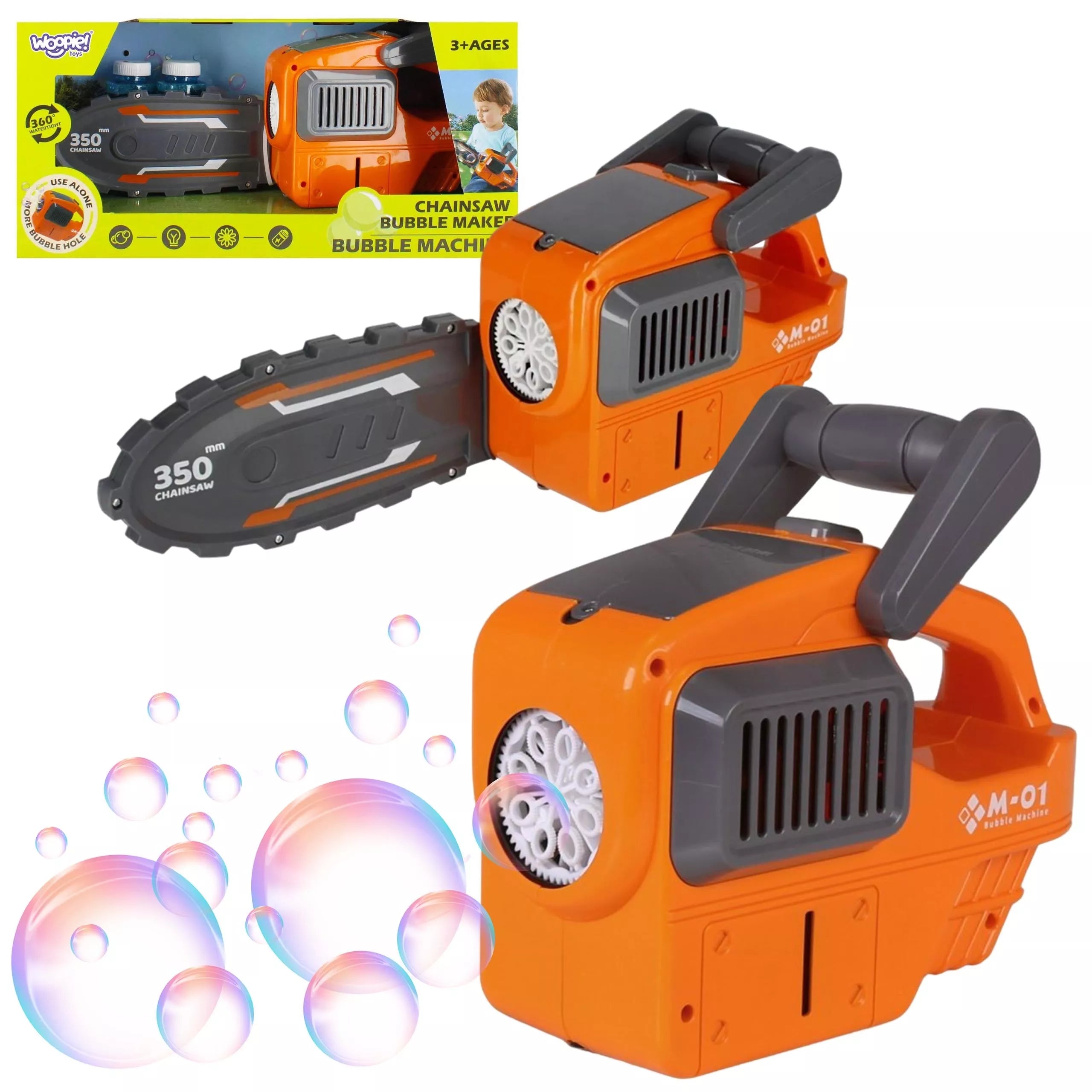 WOOPIE grandininio pjūklo burbulinis pistoletas