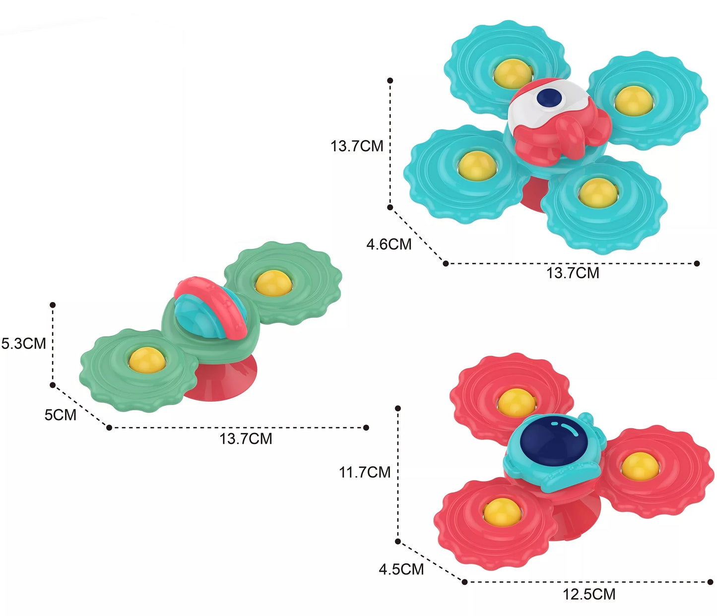 WOOPIE BABY Teether verpimo suktukas su siurbtuku 5vnt rinkinys