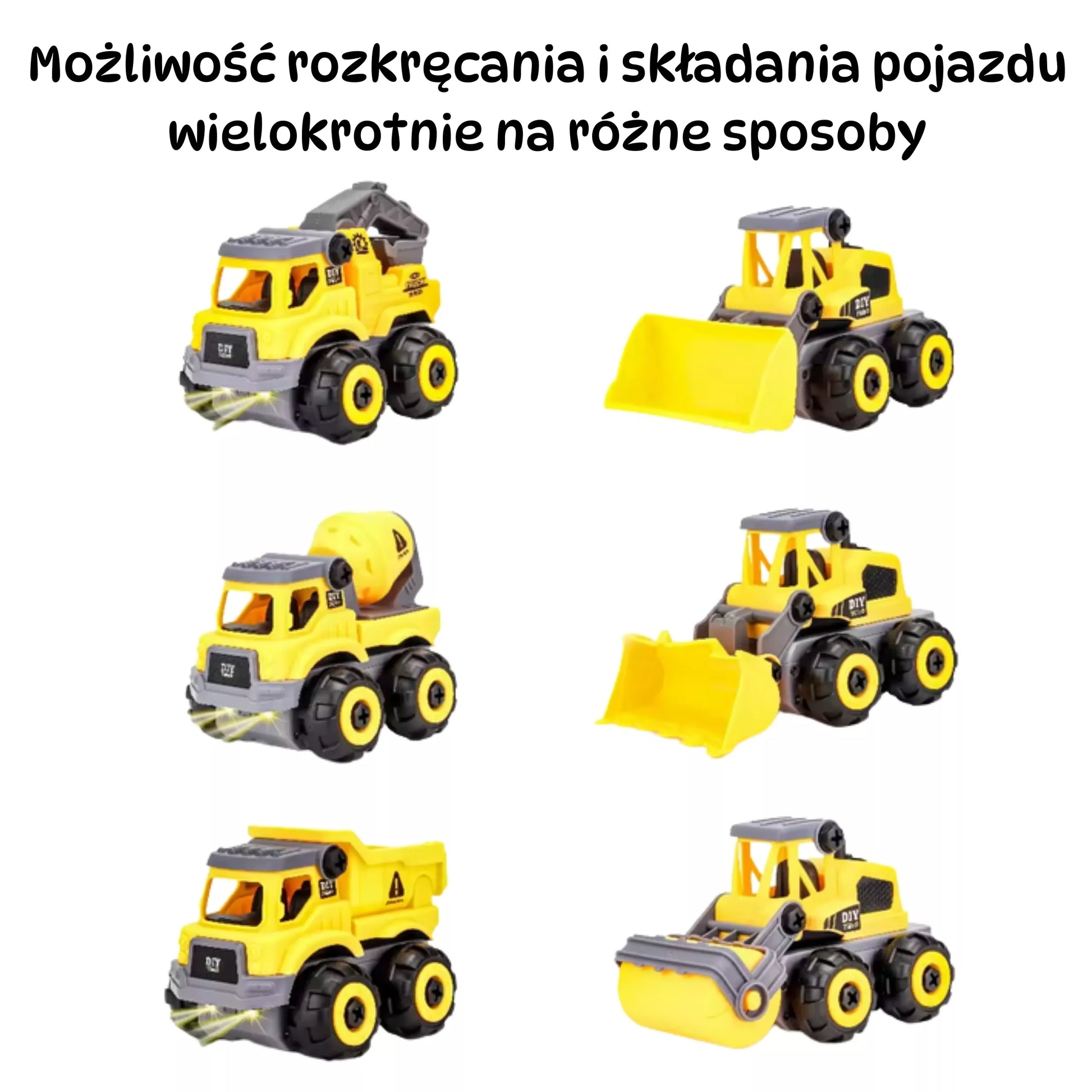 WOOPIE Nuotoliniu būdu valdomas DIY statybos automobilis