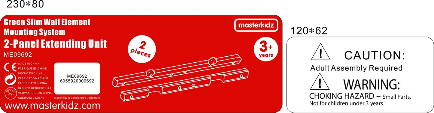 Masterkidz Flex rėmo apatinė ir viršutinė briauna 2 lentoms.