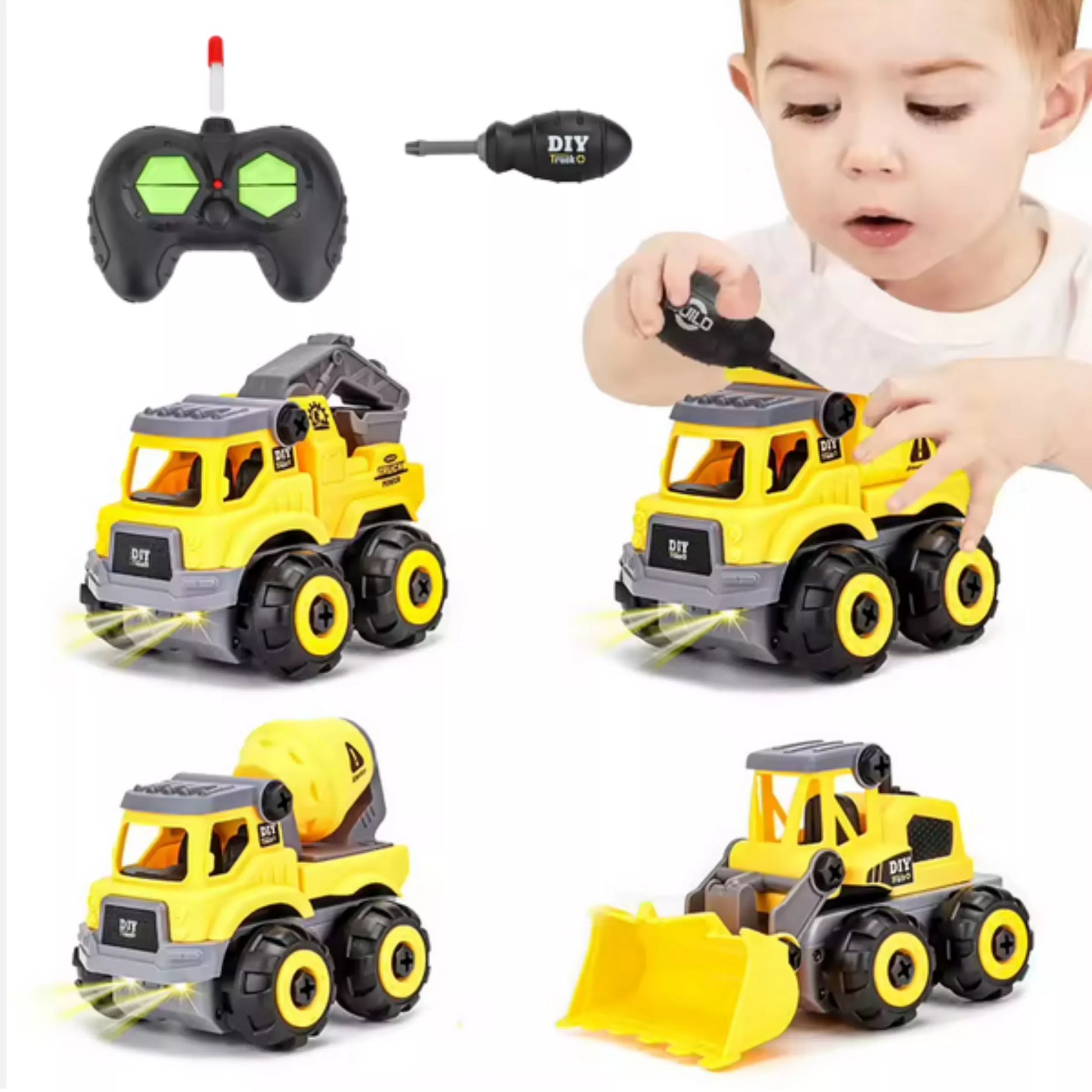 WOOPIE Nuotoliniu būdu valdomas DIY statybos automobilis