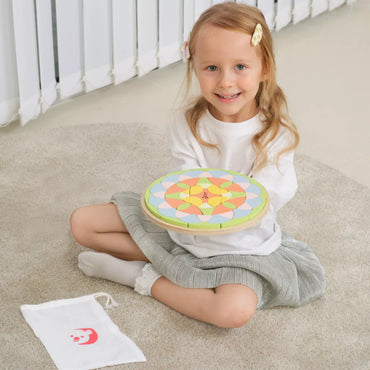 KLASIKINIS PASAULIS Pastelinės Mandala Montessori Dėlionės Mozaikos Gėlės