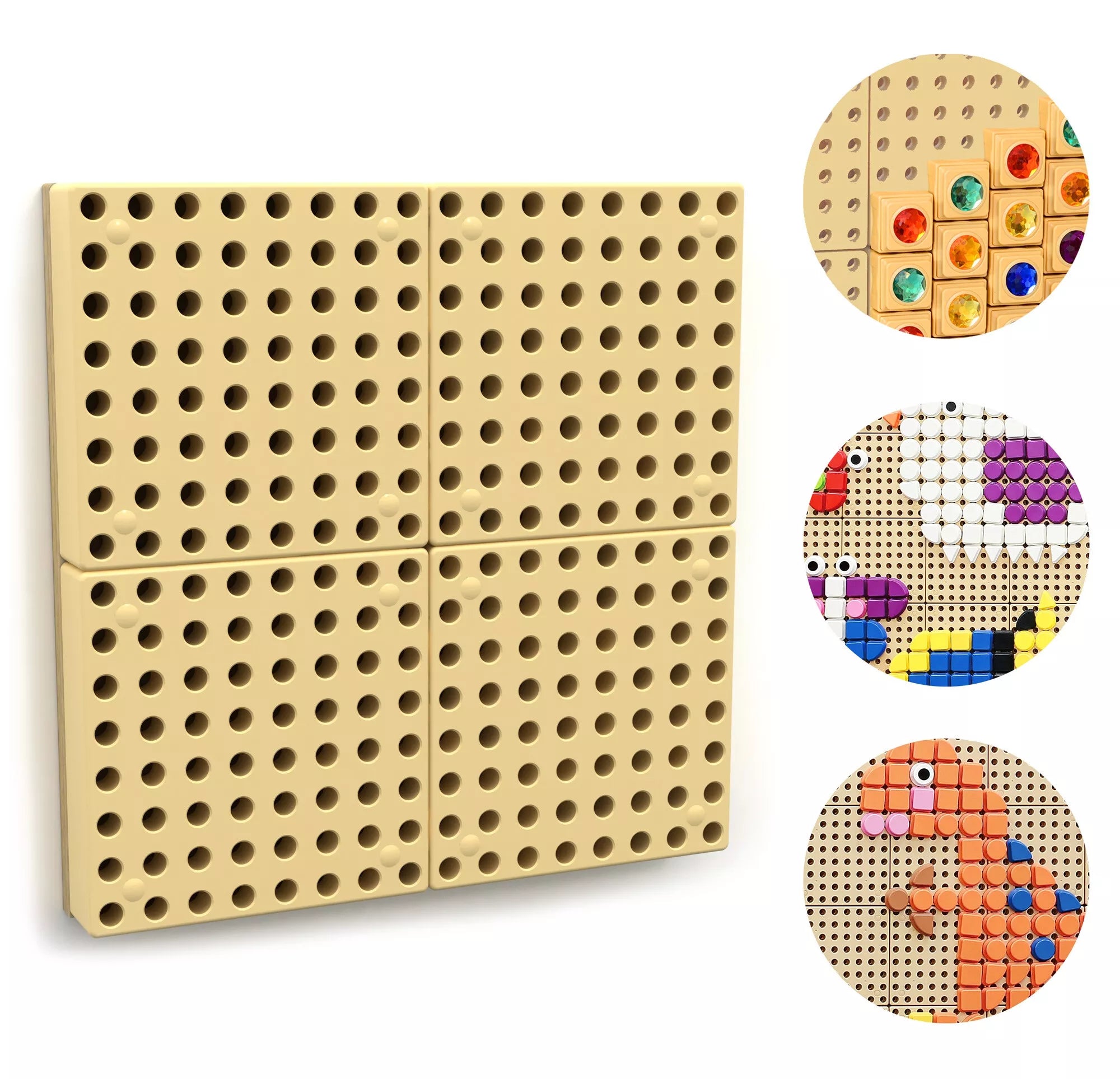 MASTERKIDZ STEM TEM kūrybinė mokslo sieninė lenta su montavimo panele 40 x 40 cm