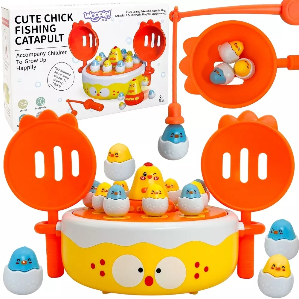 WOOPIE 4 viename katapultos viščiukų žvejybos arkadinis žaidimas