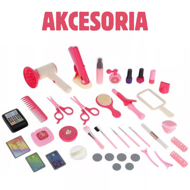 WOOPIE plaukų salono kosmetikos dėžutė dėžutėje 2in1 43 vnt.