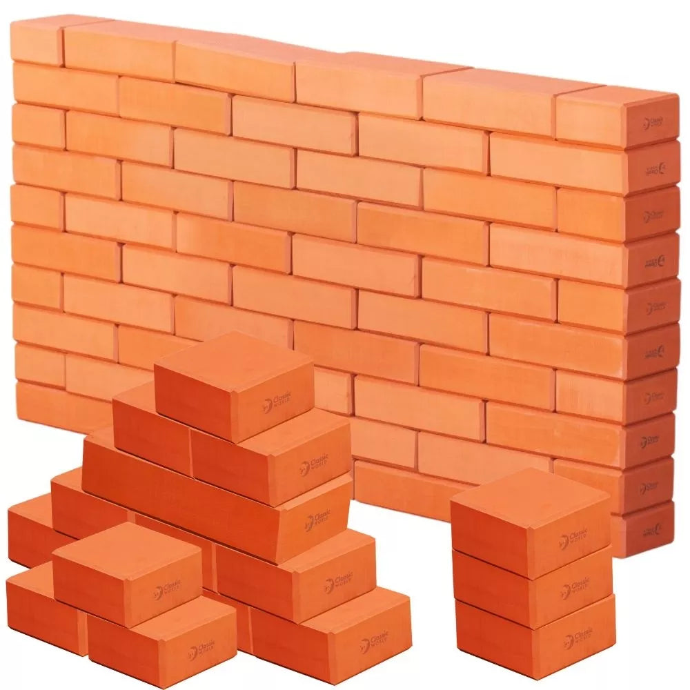CLASSIC WORLD EDU Mega Bricks Bricks EVA 90 vnt. Konstrukcinė minkšta statybai