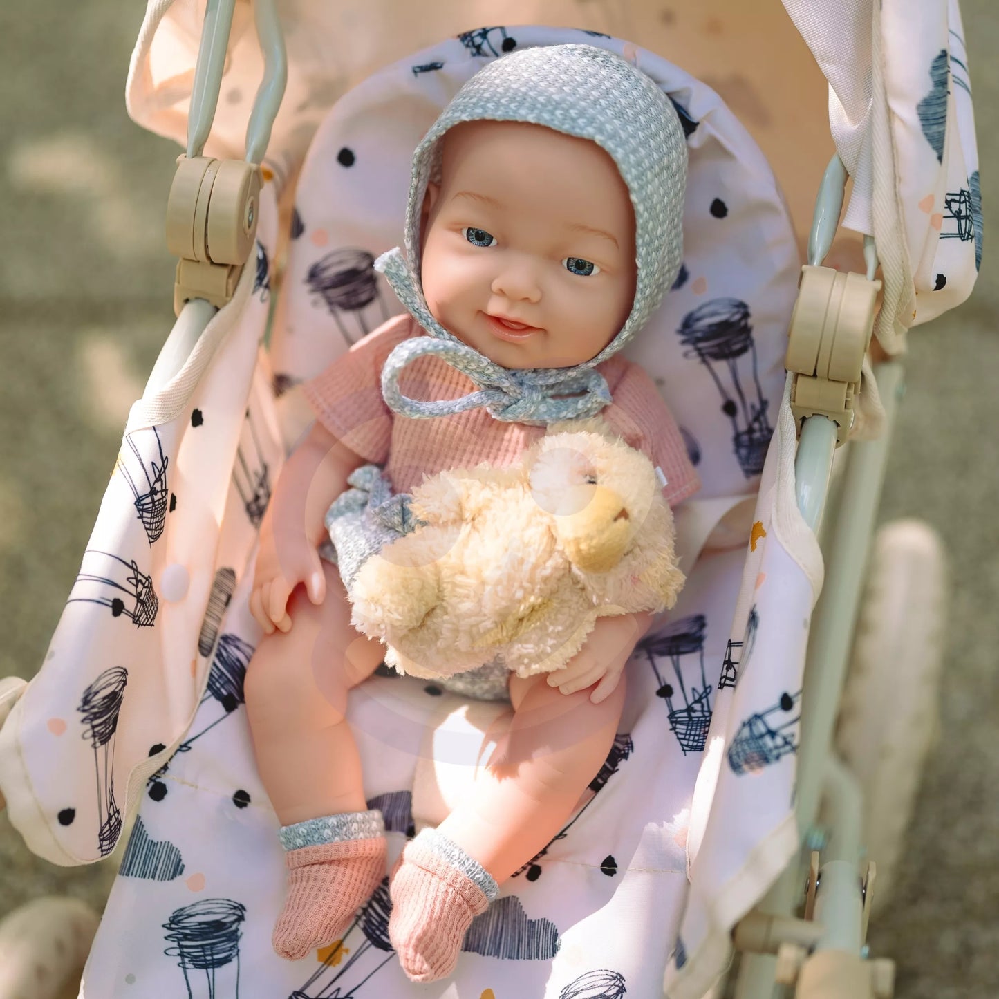 WOOPIE ROYAL lėlė kūdikiui, 36 cm, su meškiuku, maitinimo priedai