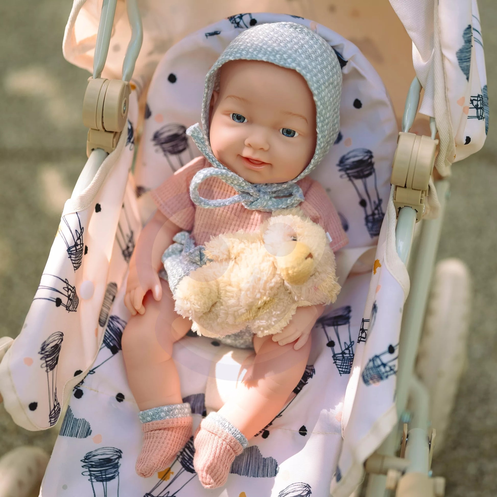 WOOPIE ROYAL lėlė kūdikiui, 36 cm, su meškiuku, maitinimo priedai