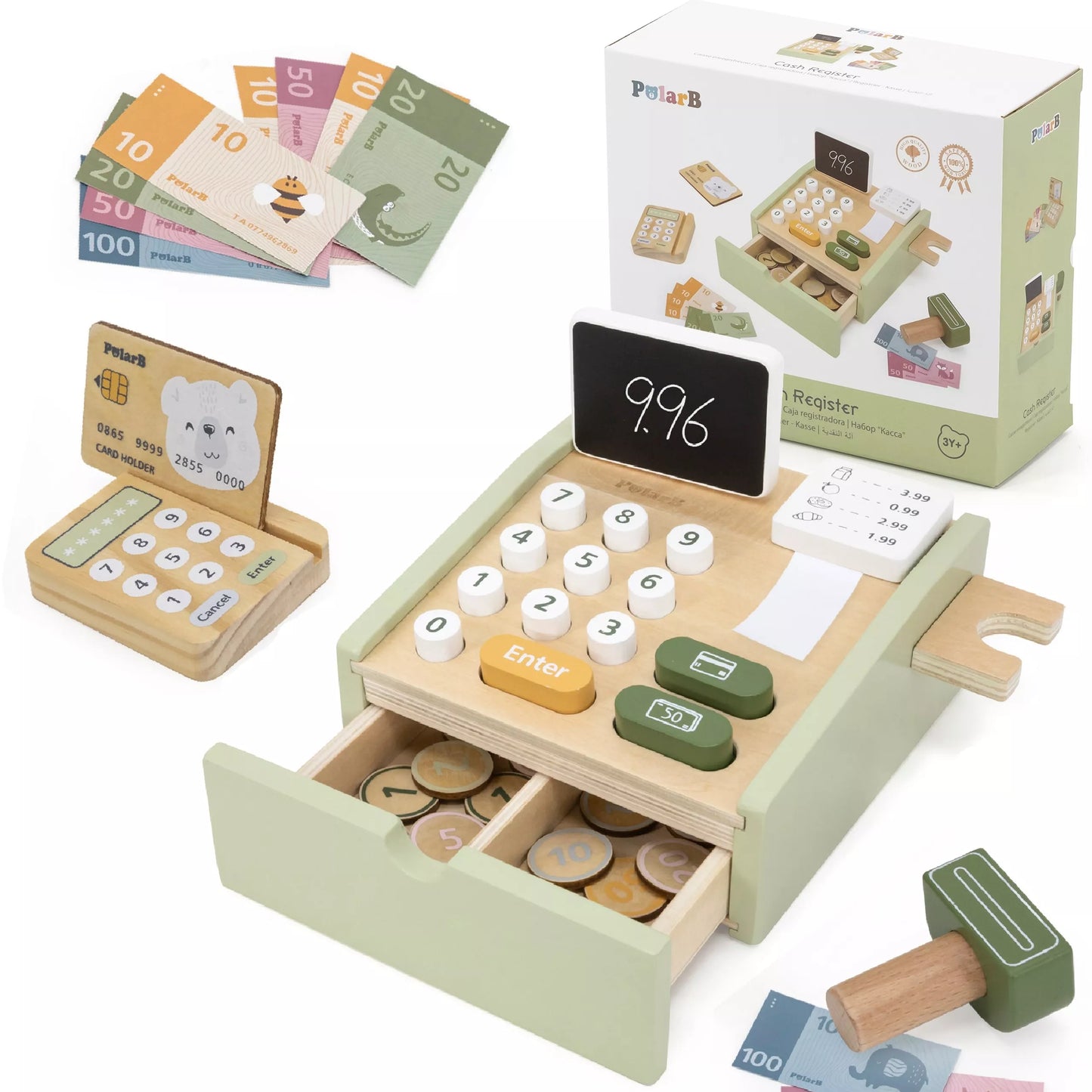 Medinis kasos aparatas Žalias