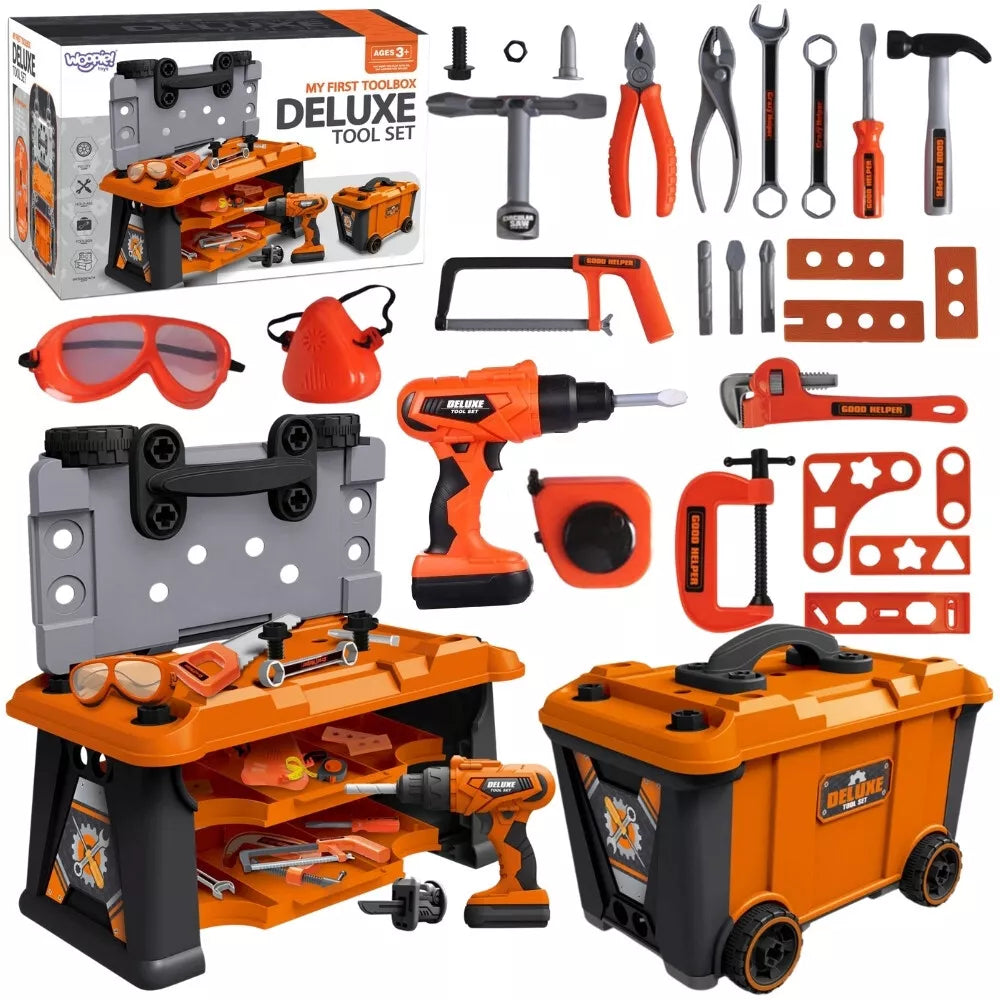 WOOPIE mobili įrankių dėžė – dirbtuvės 2 viename, 65 vnt.