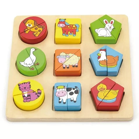 Edukacinė dėlionė Mediniai gyvūnai