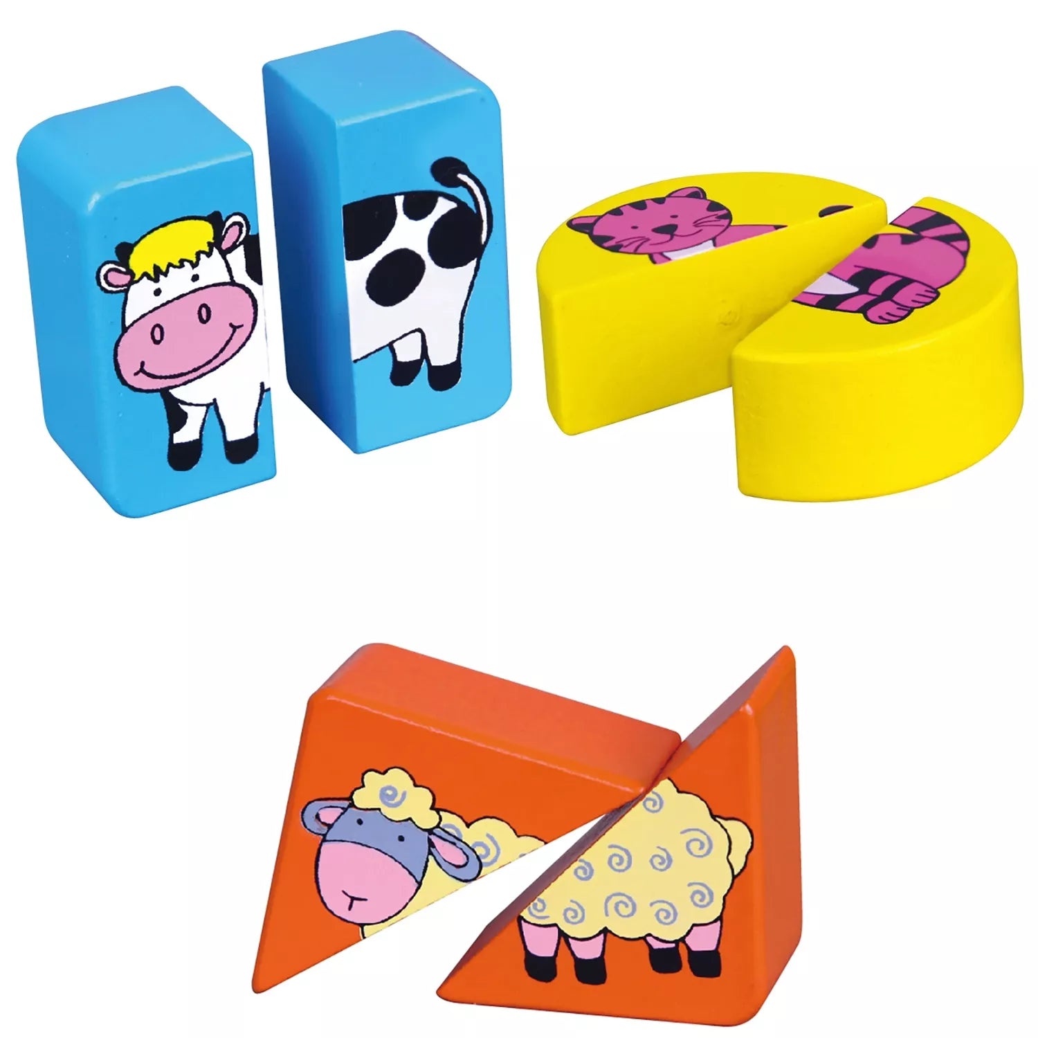 Edukacinė dėlionė Mediniai gyvūnai