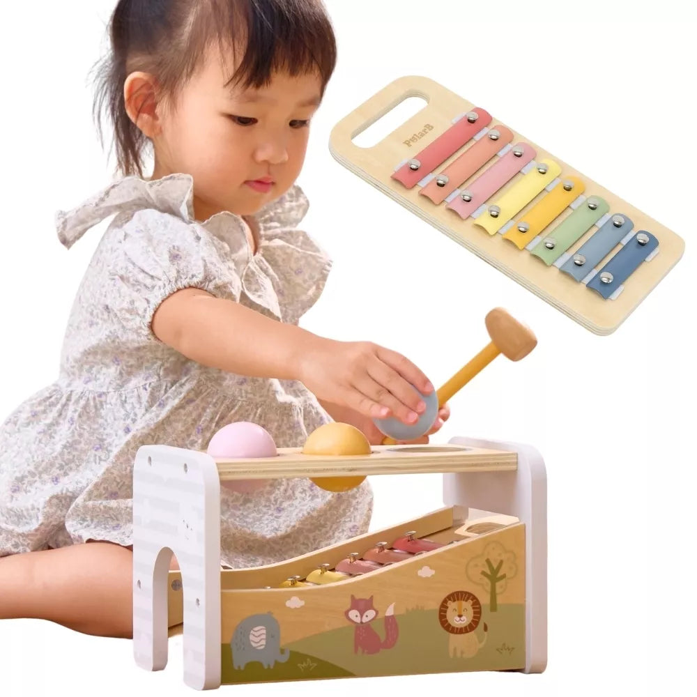 VIGA medinis rinkinys „Knockout“ + ksilofonas 2 viename