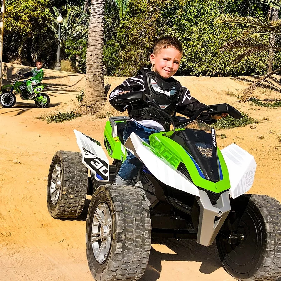 INJUSA LARGE Quad Rage 24V Extreme nuo 6 metų iki 50 kg elektromobilis