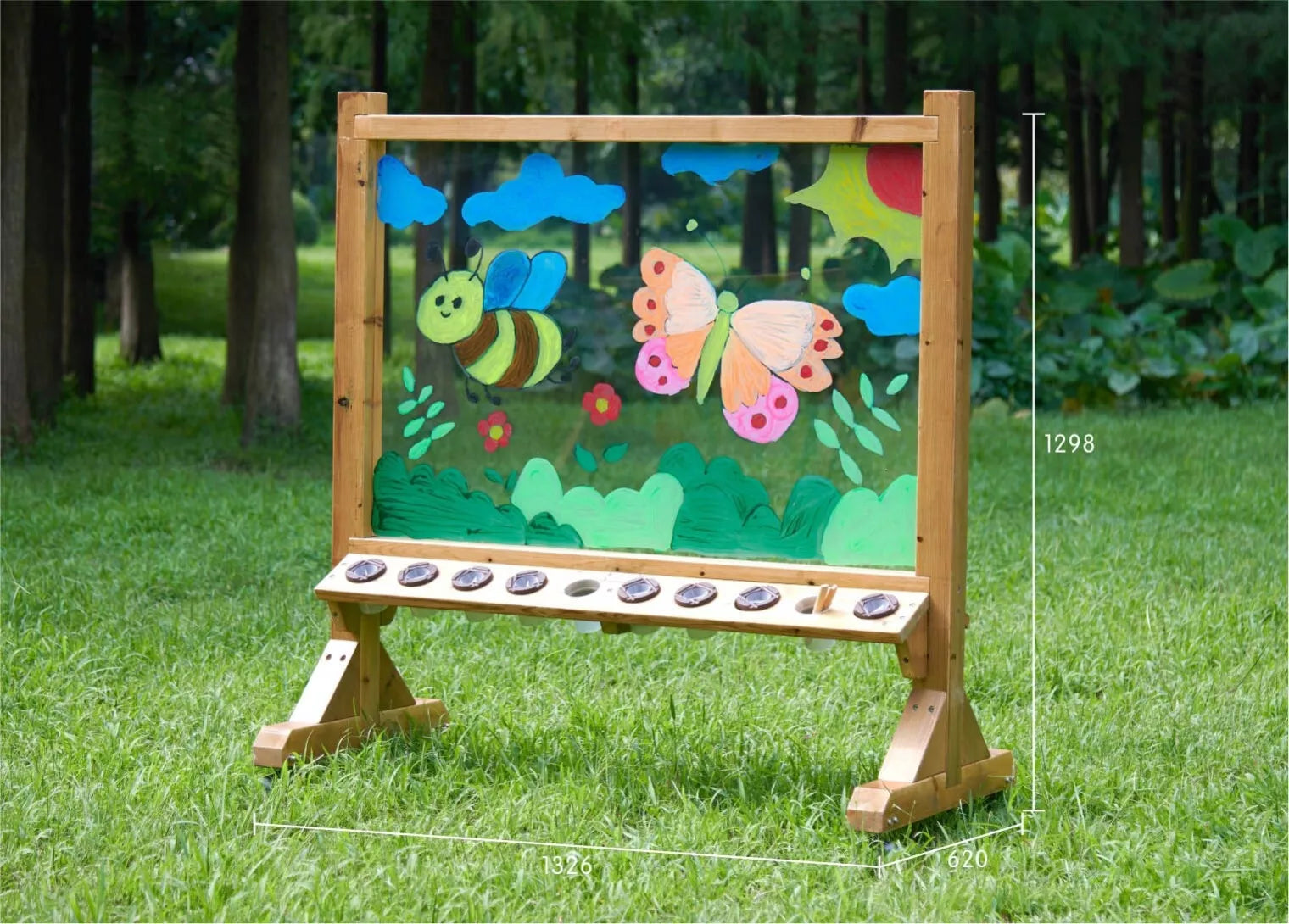Masterkidz skaidri akrilinė piešimo lenta su puodeliais