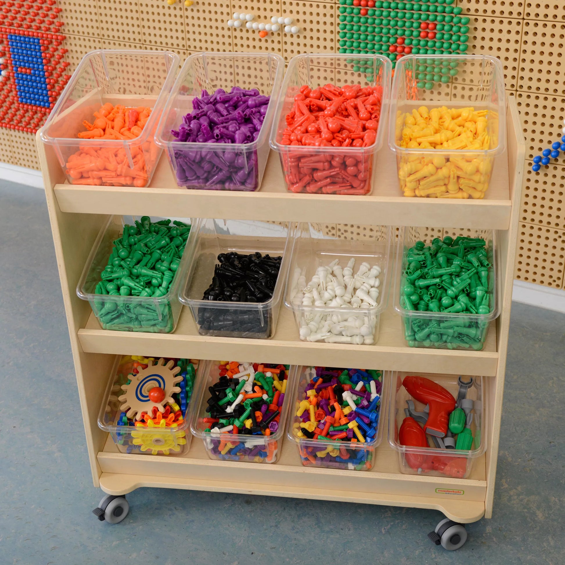 Masterkidz akriliniai STEM lentos elementų laikikliai – 6 vnt.