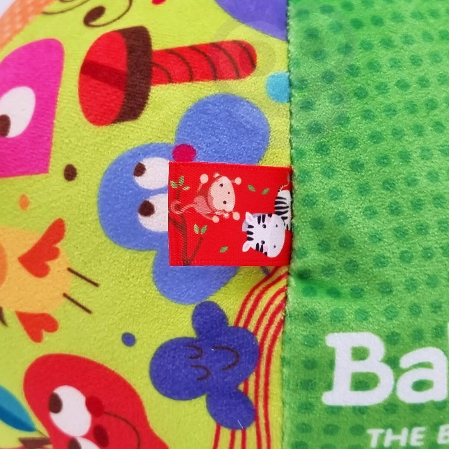 WOOPIE BABY minkštas sensorinis kamuolys „Lady Label“ su įsiūtais elementais ir garsais kūdikiams