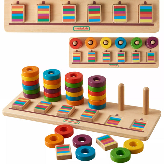 MASTERKIDZ Montessori skaičiavimo ir spalvų rūšiuoklis