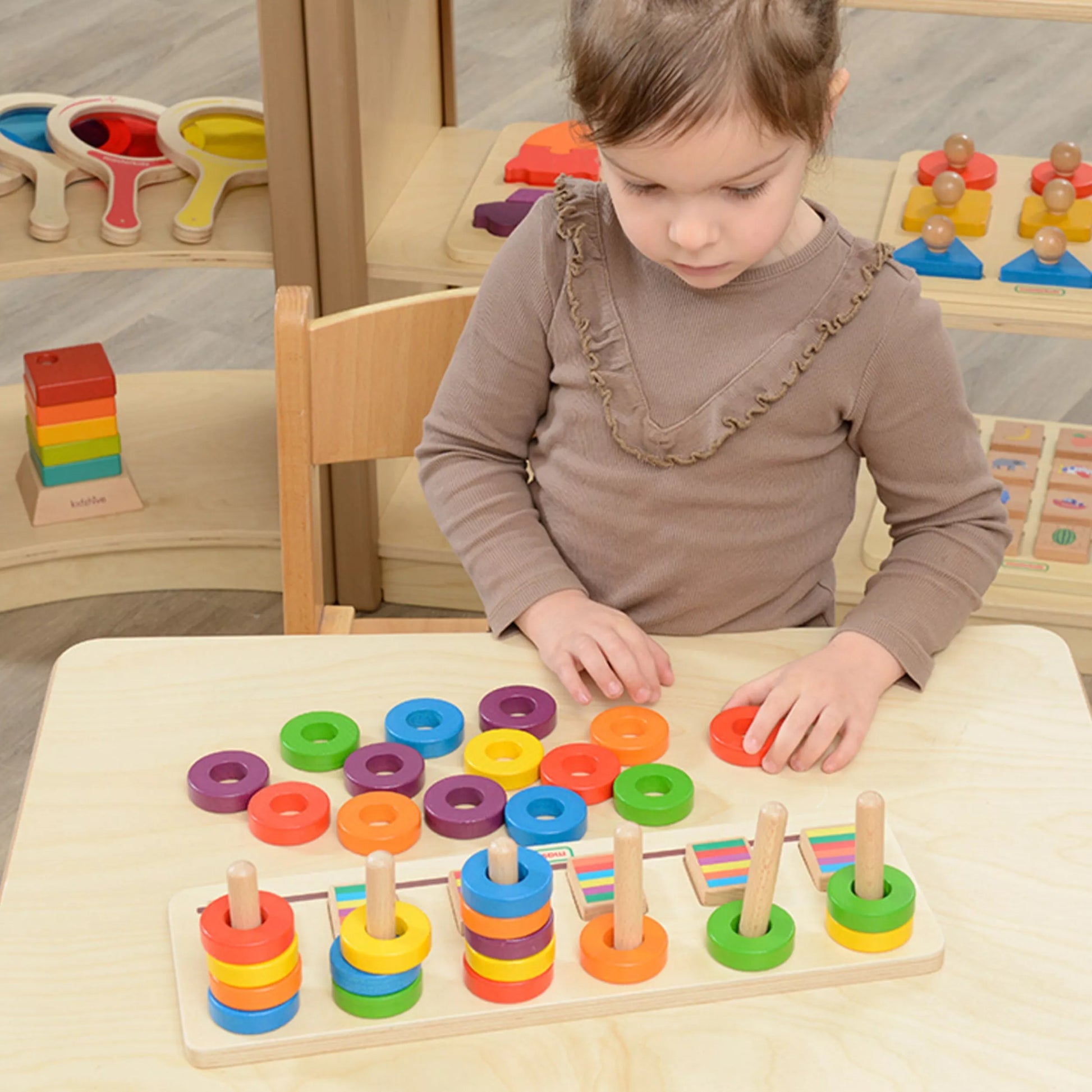MASTERKIDZ Montessori skaičiavimo ir spalvų rūšiuoklis