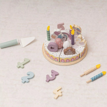 TOOKY ŽAISLAS Medinis Velcro pjaustomas gimtadienio pyragas
