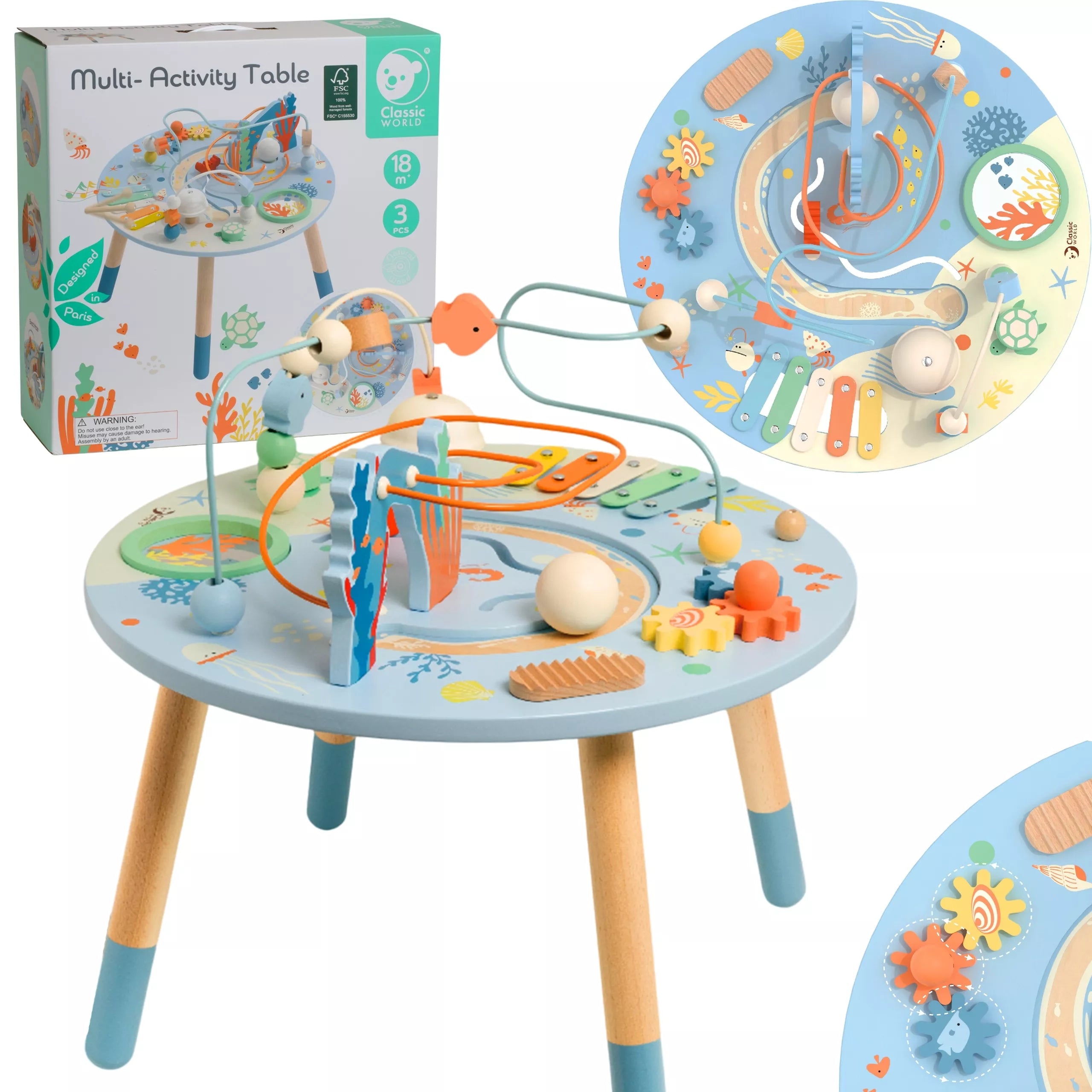 Medinis užsiėmimų stalas „Jūros gyvenimas“