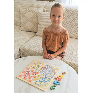 WOOPIE GREEN Loginiai stalo žaidimai 2 viename Ludo + Gyvatės ir kopėčios