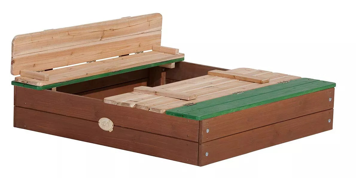AXI medinė smėlio dėžė „Ella Sandpit“ su suoliukais