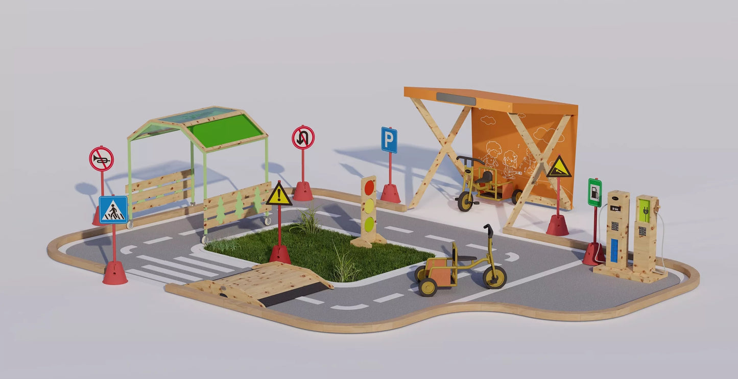 CLASSIC WORLD EDU Kuro kolonėlė – automobilių degalinė / įkrovimo stotelė