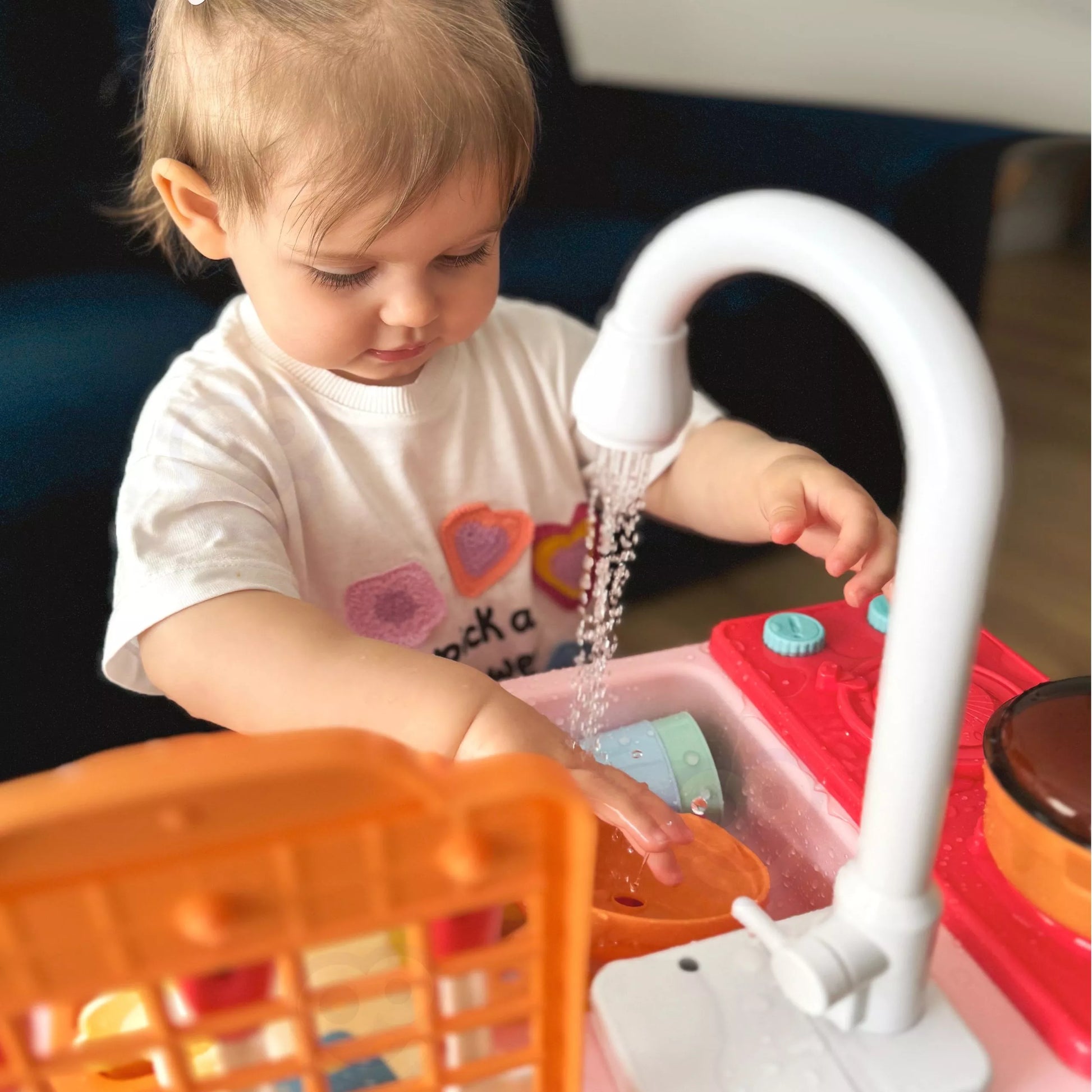 WOOPIE virtuvės kriauklė vaikams, rožinė