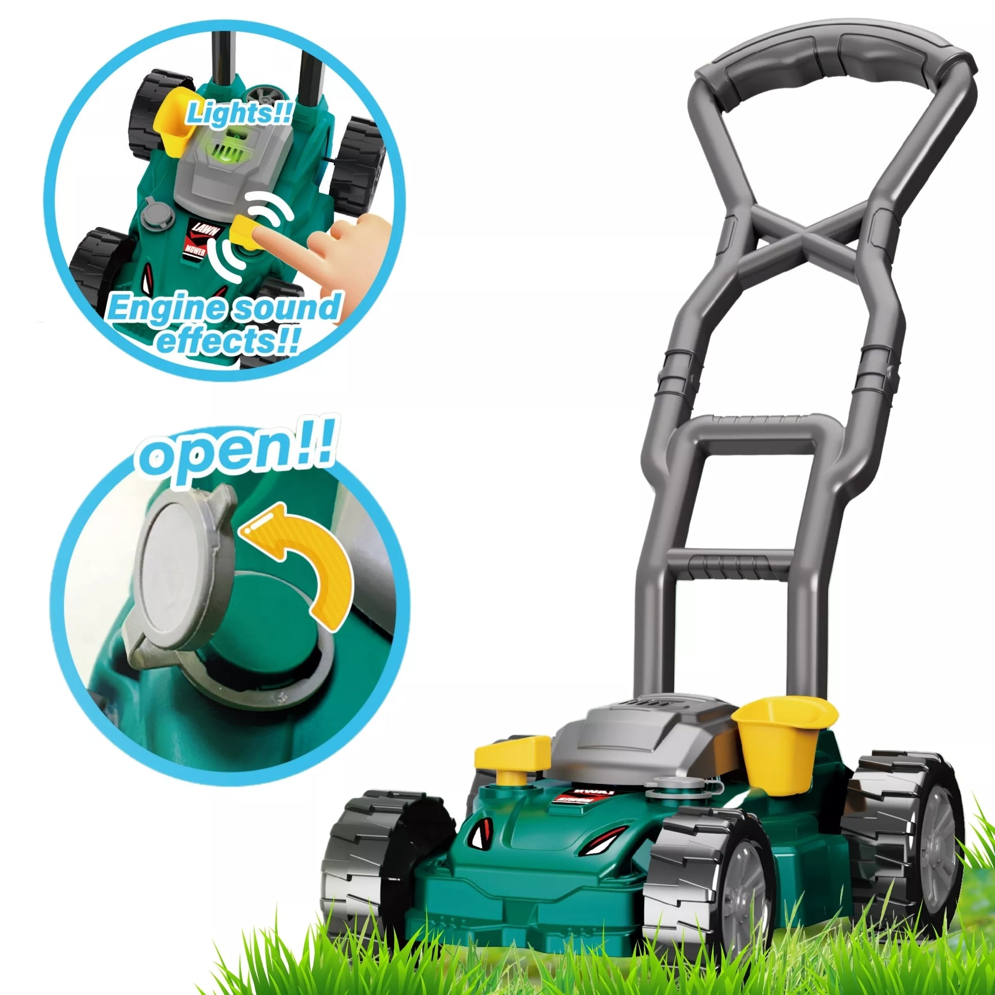 WOOPIE Garden Žoliapjovės stūmiklis su garsu ir šviesa