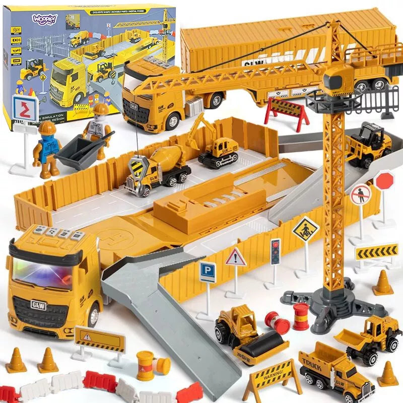 WOOPIE 6in1 statybinis sunkvežimis su kranu